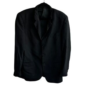 Cerruti 1881 Barneys New York Mens Black Pinstripe Wool Blazer Made in Italy